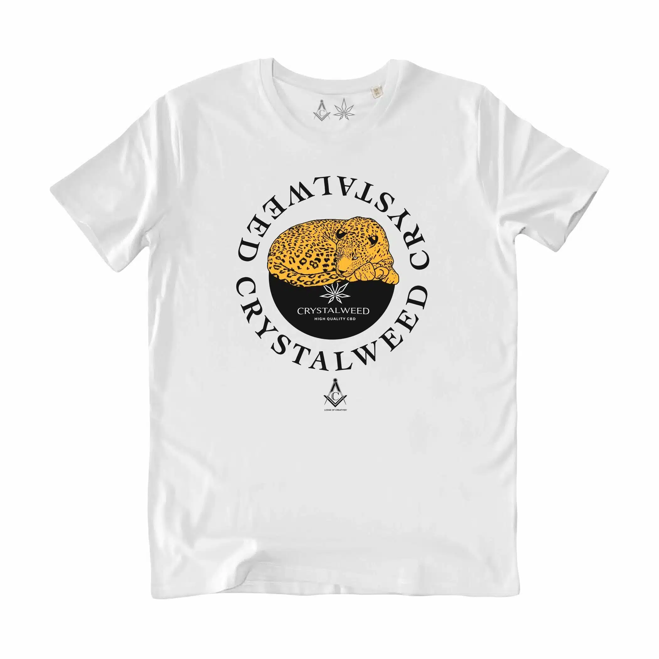 maglietta bianca crystalweed