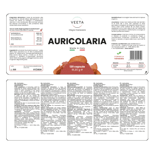 Auricolaria fungo medicinale Veeta ingredienti